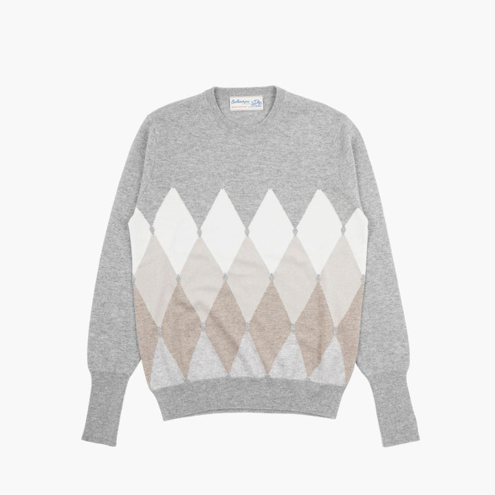 Maglione Ballantyne Cashmere Argyle - Grigio-Multi