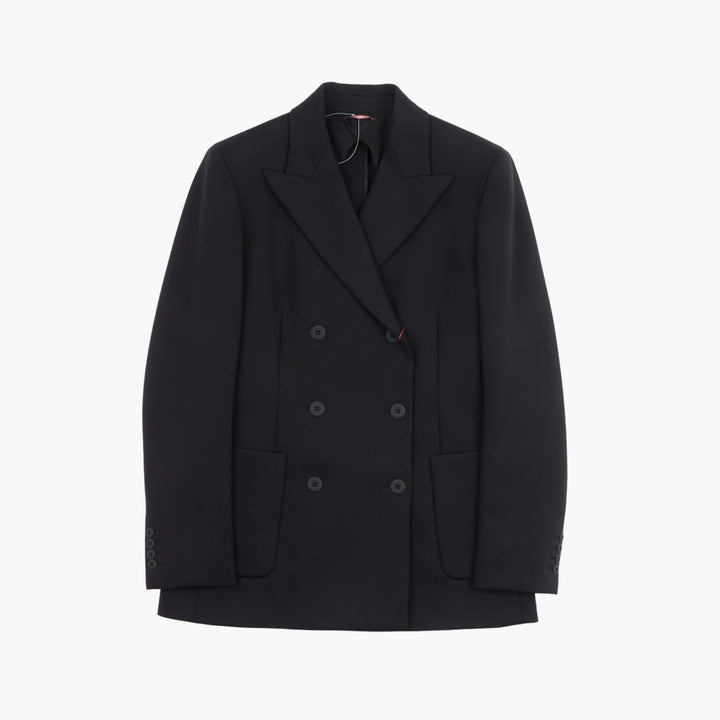 Max Mara Elegant Double-Breasted Blazer in Black