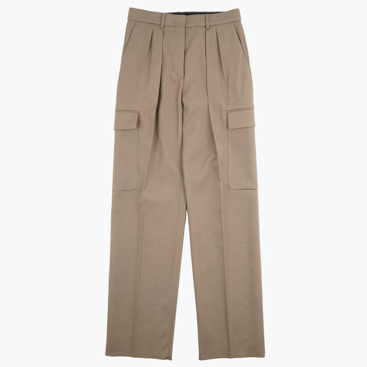 MAX MARA Elegant Beige Cargo Pants with Multiple Pockets