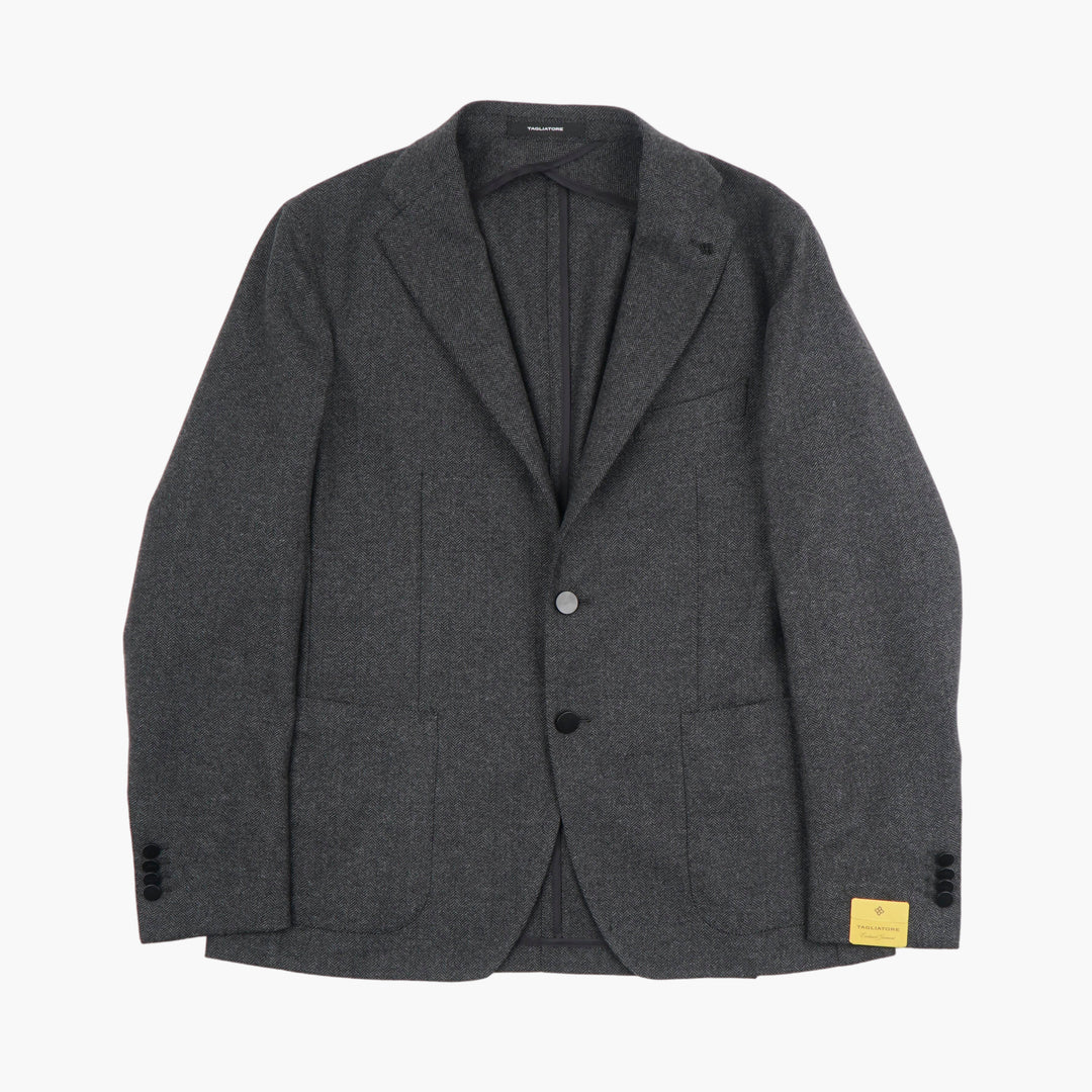 TAGLIATORE Men's Elegant Italian Tailored Gray Blazer
