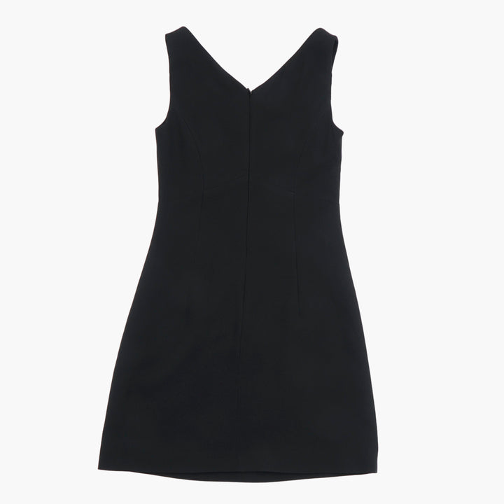MOSCHINO Elegante Abito Nero con Decorazione Centrale