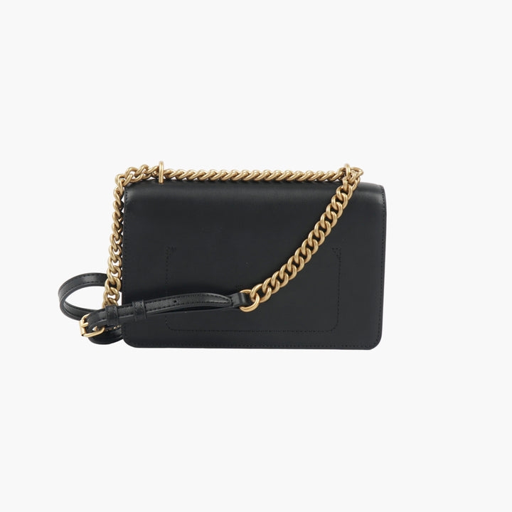 PINKO Borsa Elegante Nera e Oro con Dettaglio Iconico Twin Bird
