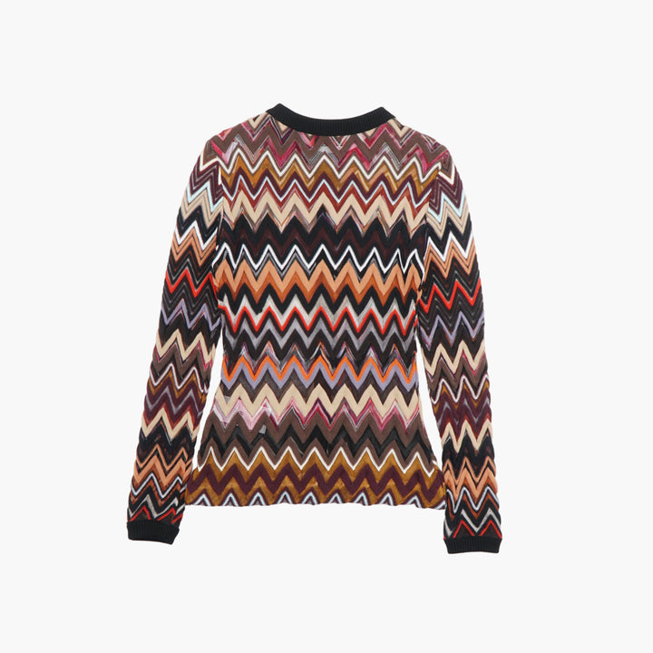 MISSONI Zigzag Cardigan - Multicolor Fashion Knit sweater