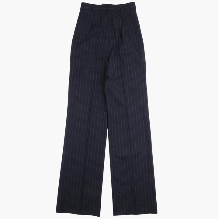 Max Mara Pinstriped Trousers - Elegant High-Waisted Wide-Leg Design for Business or Formal Occasions