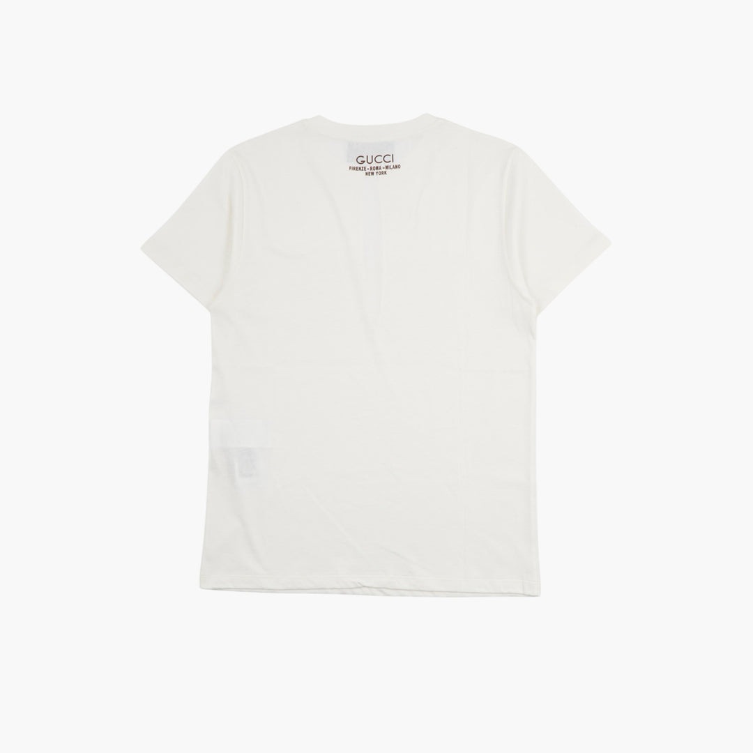 GUCCI Made in Italy Bianco Minimalist T-Shirt