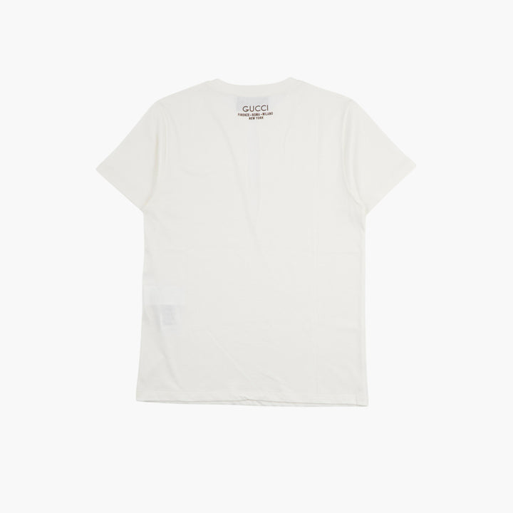 GUCCI Made in Italy Bianco Minimalist T-Shirt
