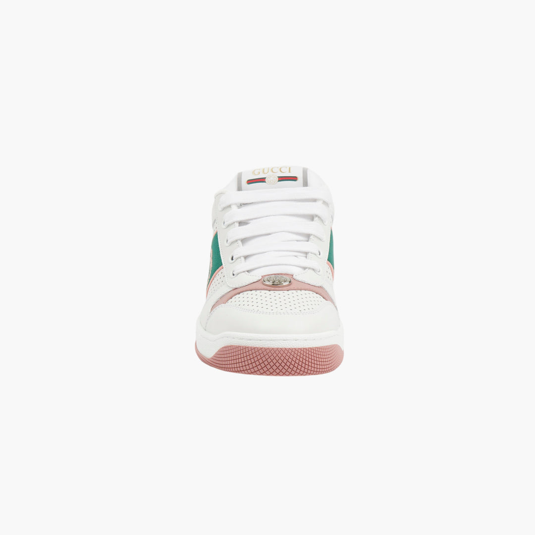 GUCCI White-Pink Screener Sneakers W