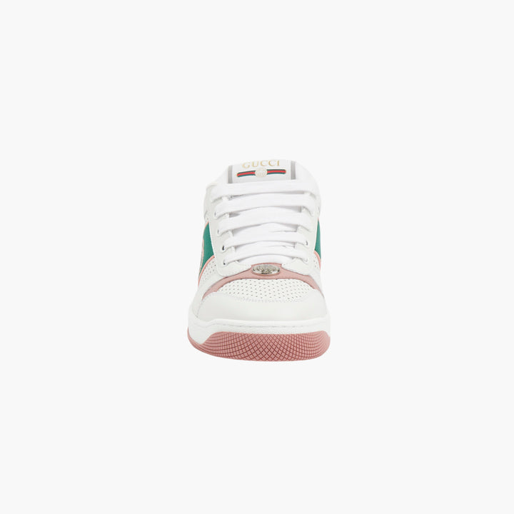 GUCCI White-Pink Screener Sneakers W