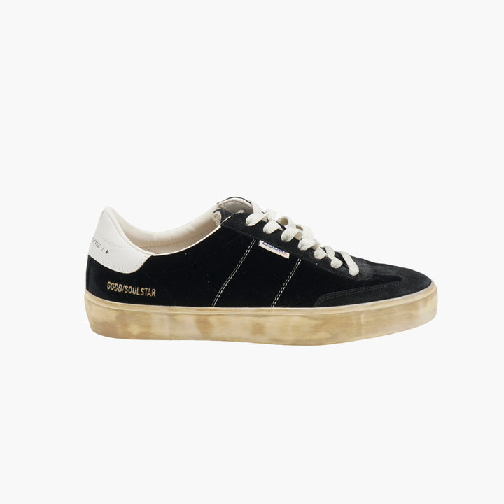 Golden Goose Soul Star Black Distressed Low-Top Sneakers (M)