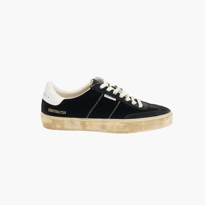 Golden Goose Soul Star Black Distressed Low-Top Sneakers (M)
