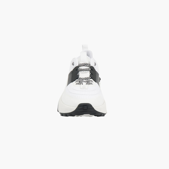 Valentino White Sneakers with Black Accents