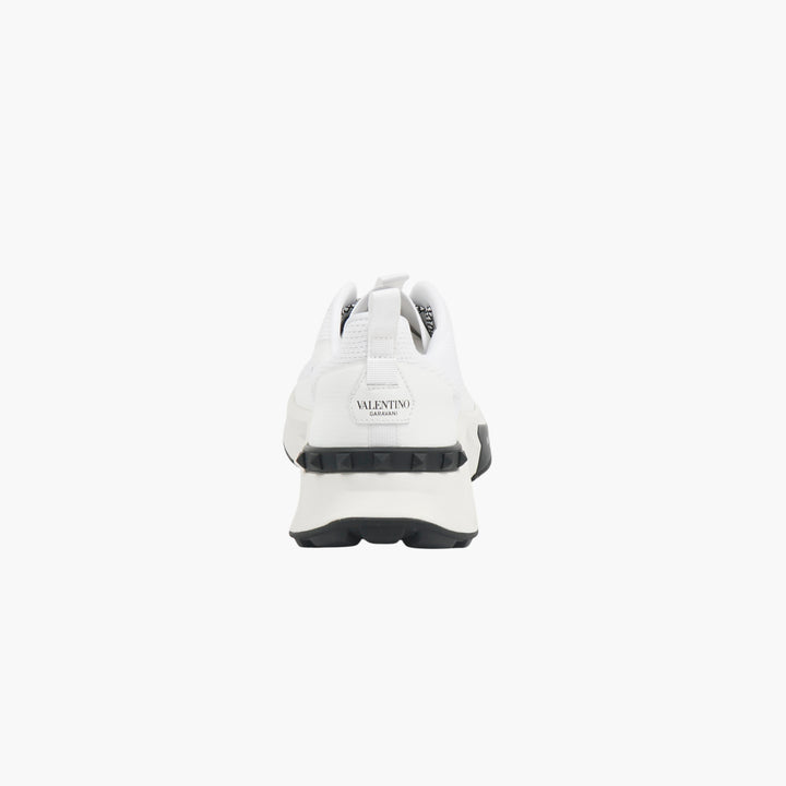Valentino White Sneakers with Black Accents