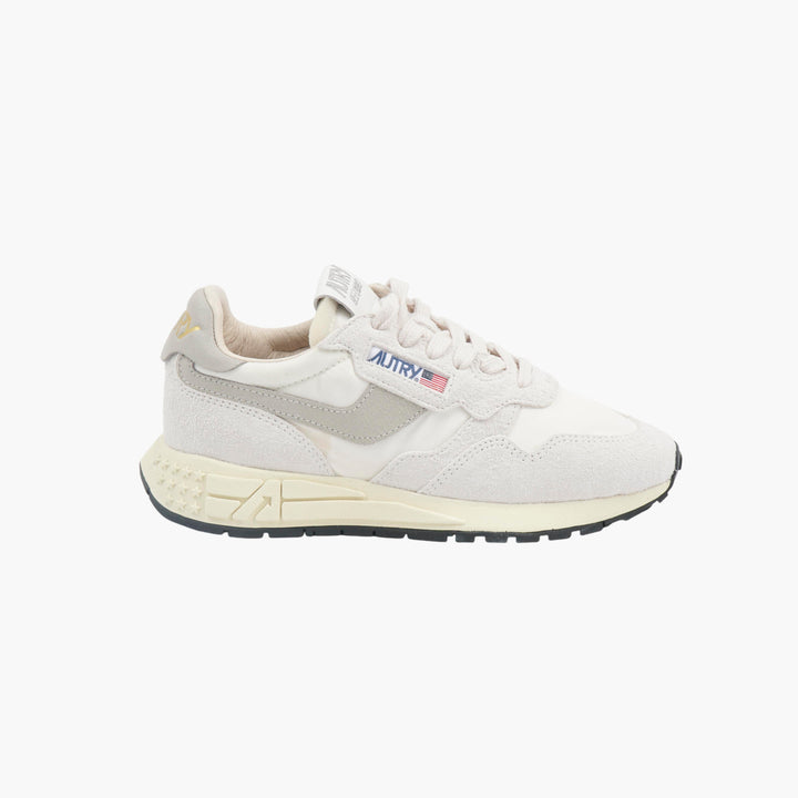 Sneakers da donna AUTRY in pelle bianco-grigio con solette ammortizzate