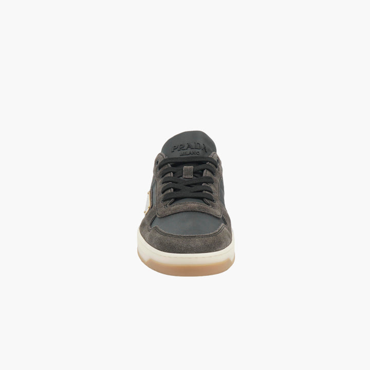 Sneakers PRADA grigio scuro-oro con logo