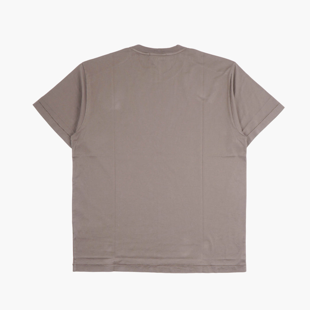 STONE ISLAND Logo Patch Crew Neck T-shirt in Kaki