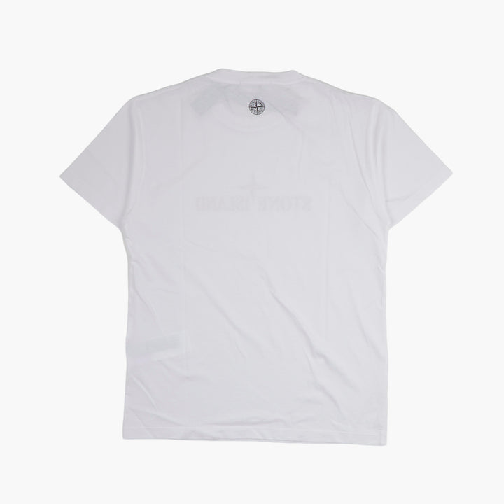 STONE ISLAND Men's Logo T-Shirt Bianco - High-Quality Cotton Casual Wear