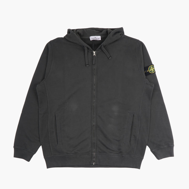 Stone Island Grey Hoodie with Signature Compass Patch - Comfortable and Stylish Design