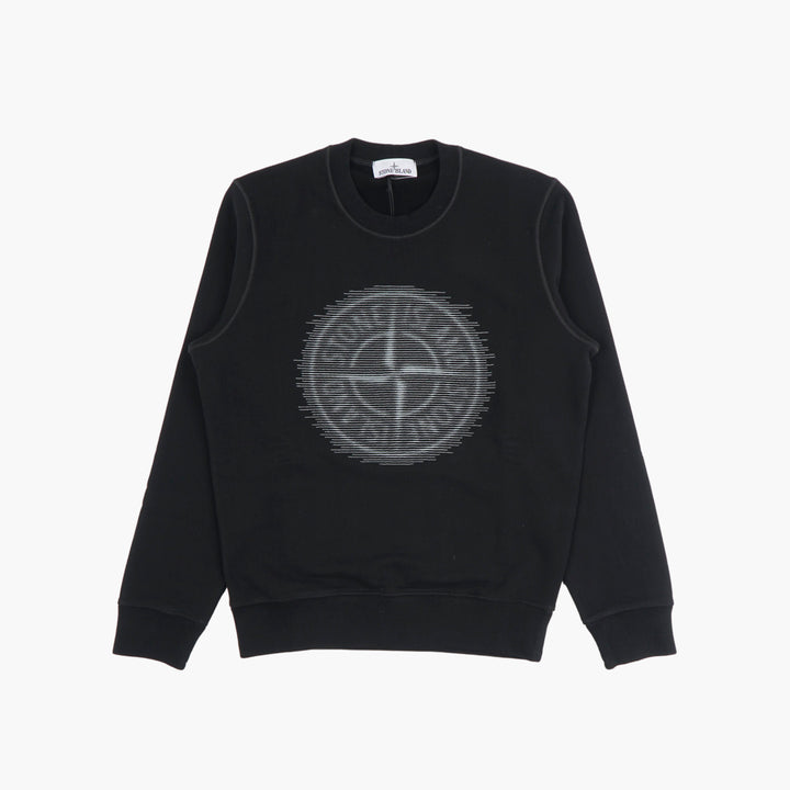 Stone Island Black Sweatshirt with Iconic Emblem