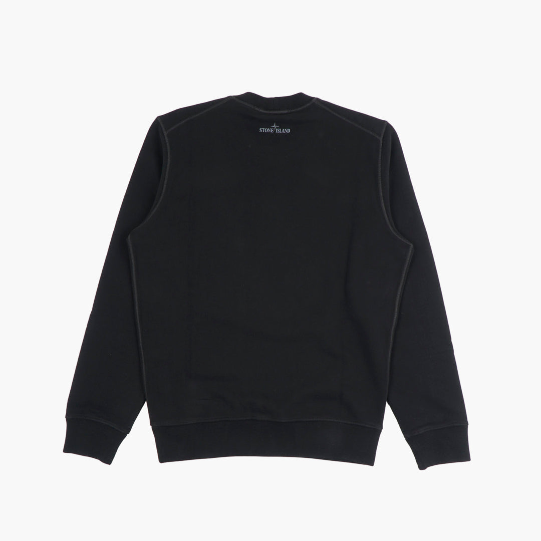 Stone Island Black Sweatshirt with Iconic Emblem