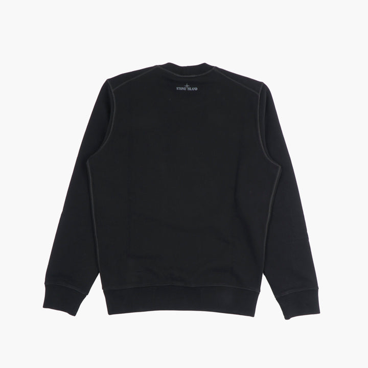 Stone Island Black Sweatshirt with Iconic Emblem