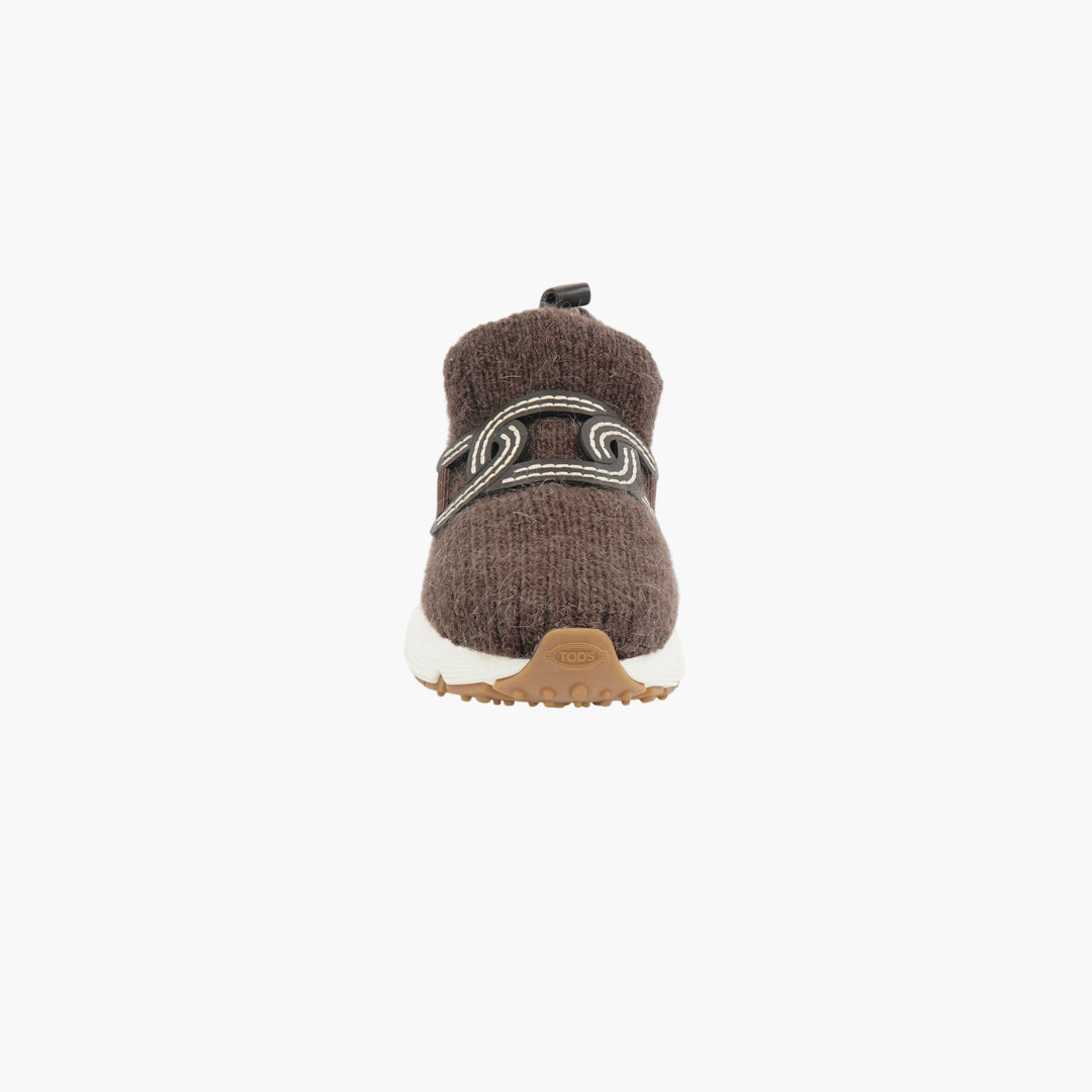 TOD'S Brown-White Leather Sneakers