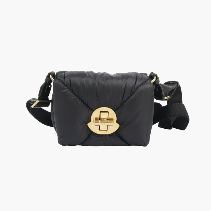 Moncler Black-Gold Quilted Crossbody Bag