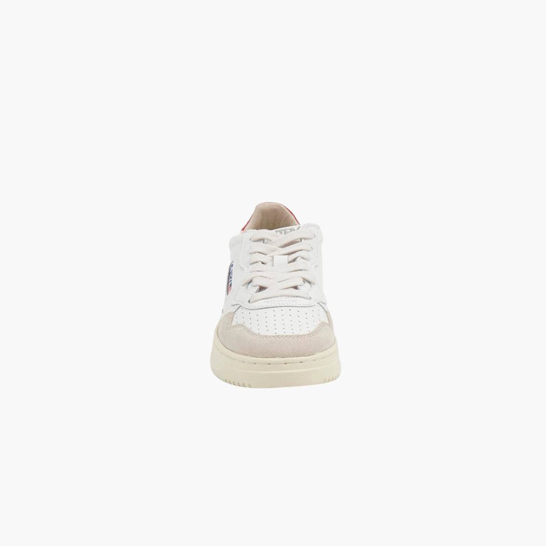 AUTRY Women's White-Beige-Red Sneakers