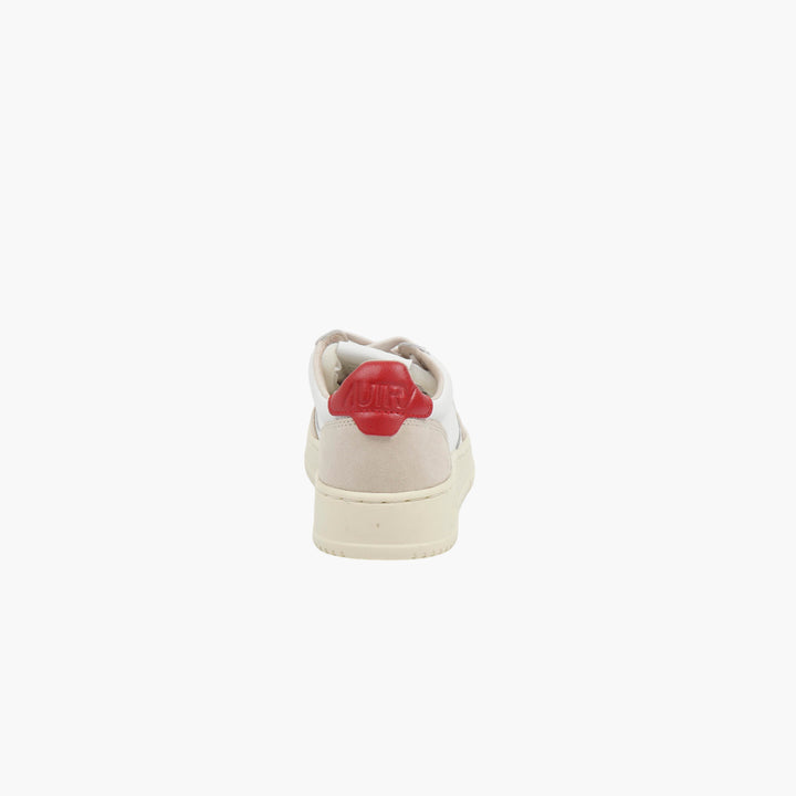 AUTRY Women's White-Beige-Red Sneakers