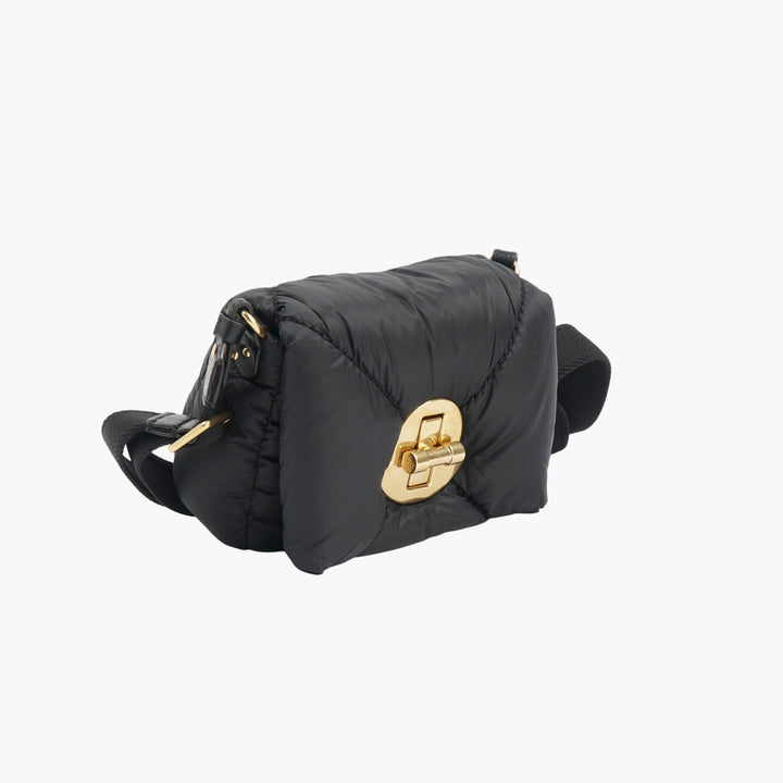 Moncler Black-Gold Quilted Crossbody Bag