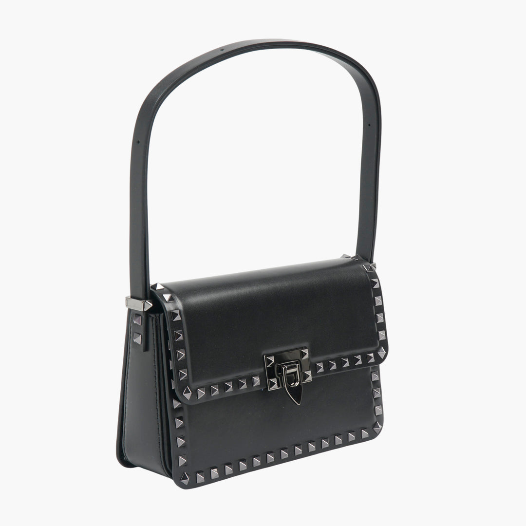 Borsa a tracolla in pelle Valentino Rockstud Nero