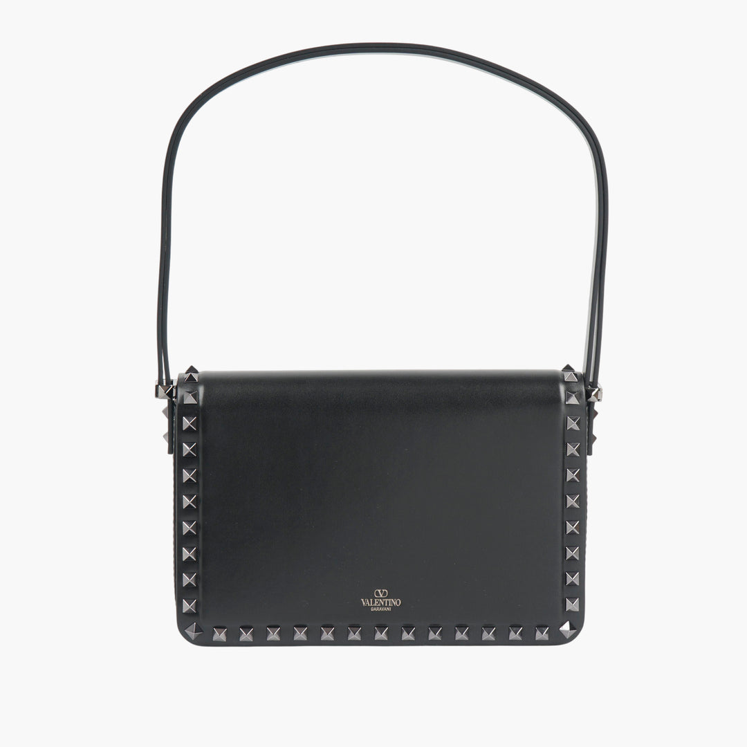 Borsa a tracolla in pelle Valentino Rockstud Nero