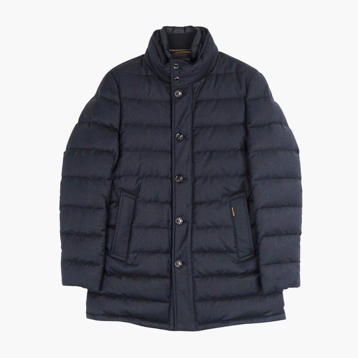 Giacca trapuntata in lana marrone Moorer