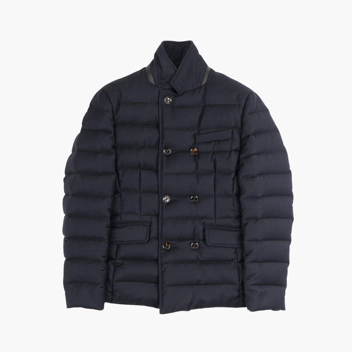 Giacca doppiopetto blu Moorer