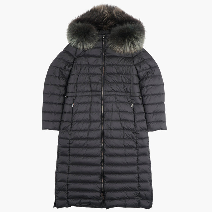 Piumino nero Moorer con pelliccia