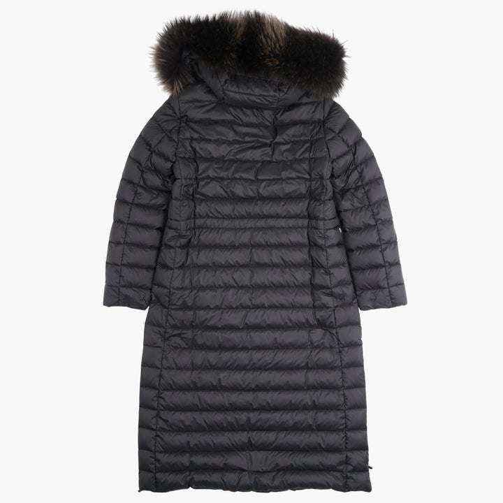Piumino nero Moorer con pelliccia