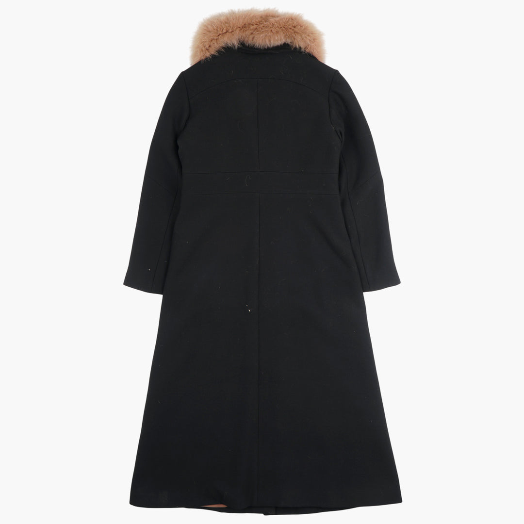 Cappotto Moorer Nero con collo in pelliccia