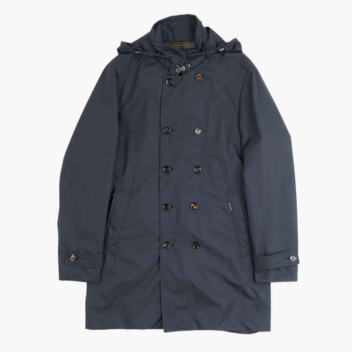Cappotto doppiopetto blu Moorer