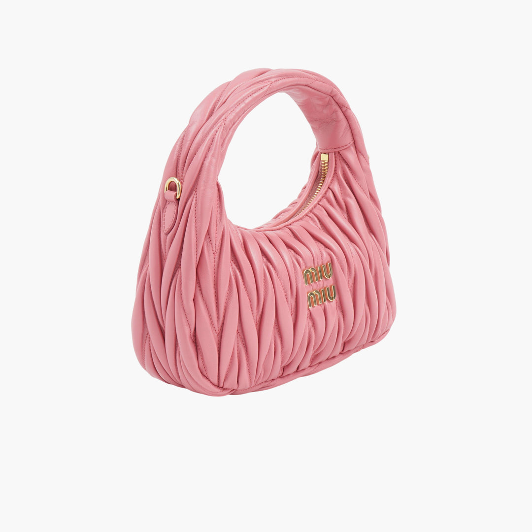 Borsa MIU MIU trapuntata rosa-oro
