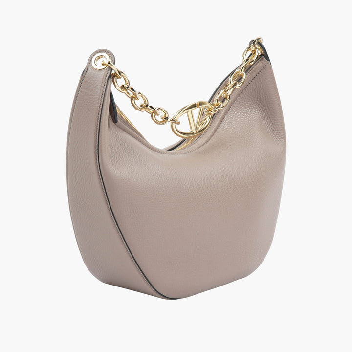 Borsa a mano in pelle Valentino Poudre-Oro