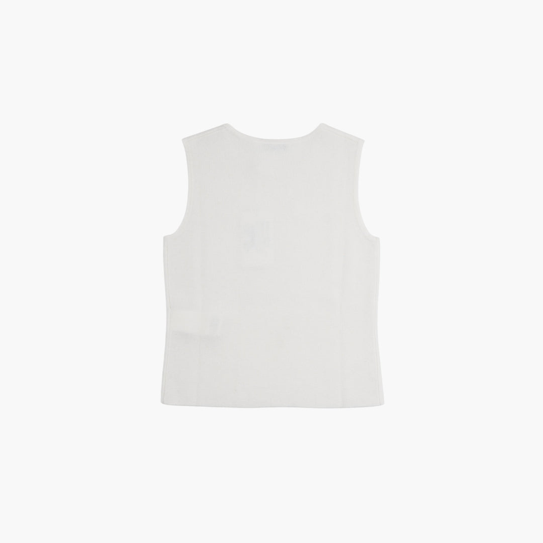 Max Mara White Sleeveless Top