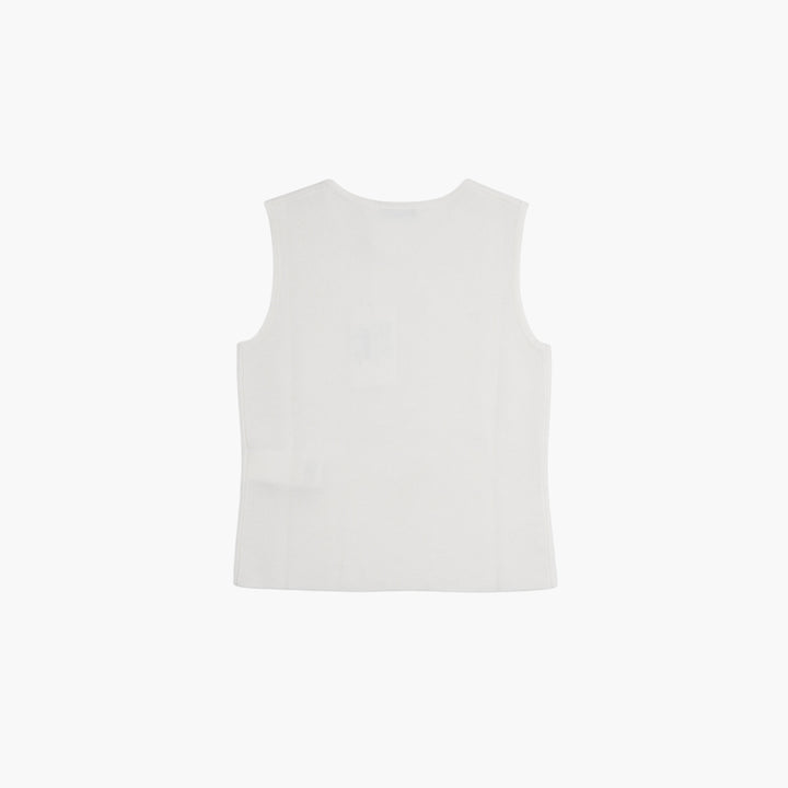 Max Mara White Sleeveless Top