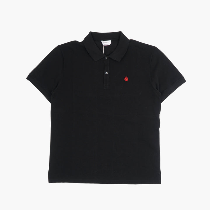 Alexander McQueen Black-Red Polo Shirt