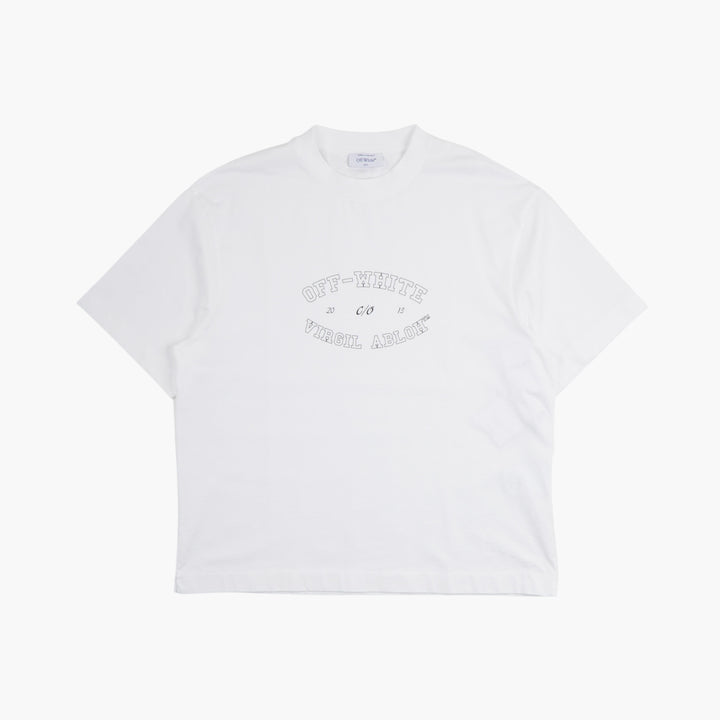 OFF-WHITE White Cotton Branded T-Shirt