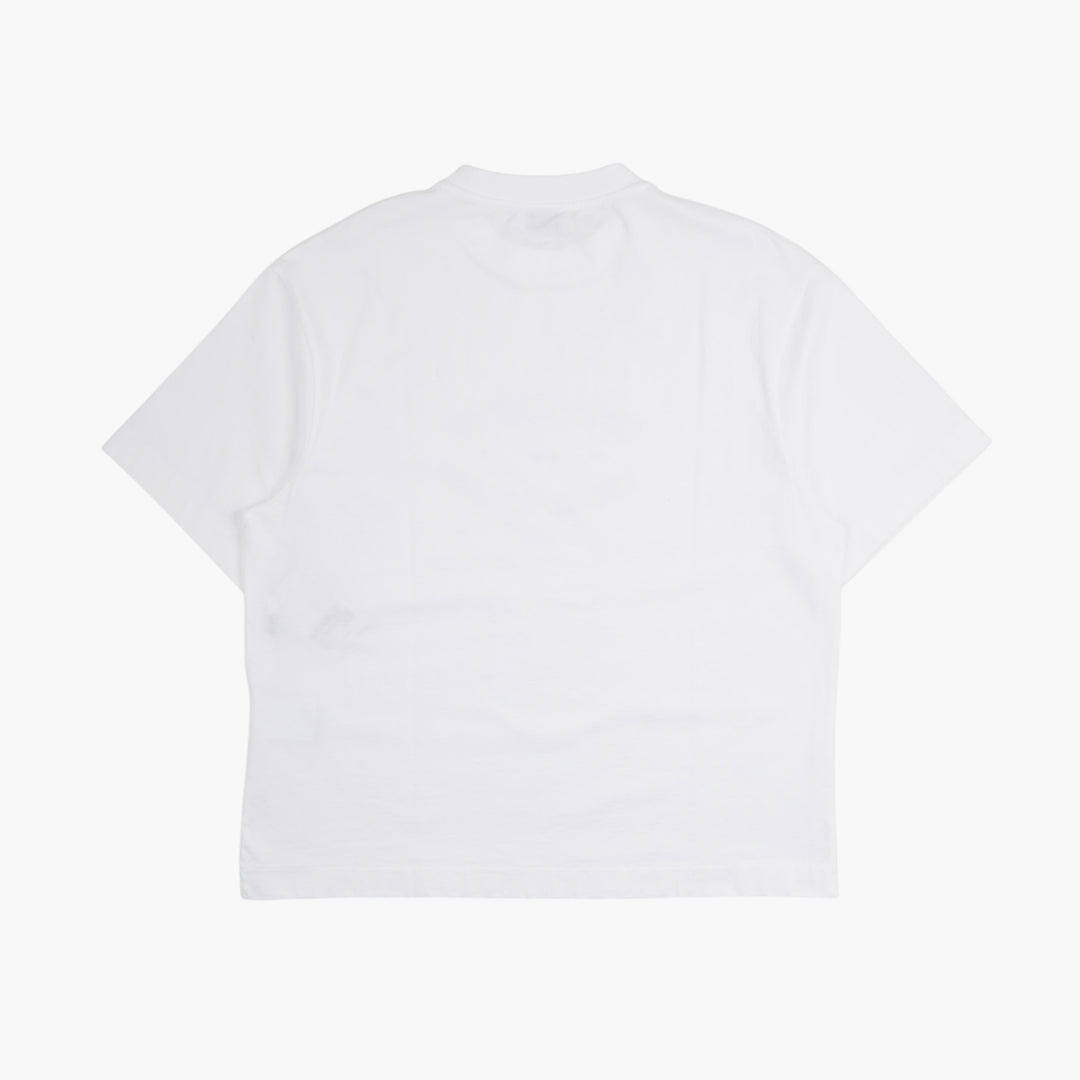 OFF-WHITE White Cotton Branded T-Shirt
