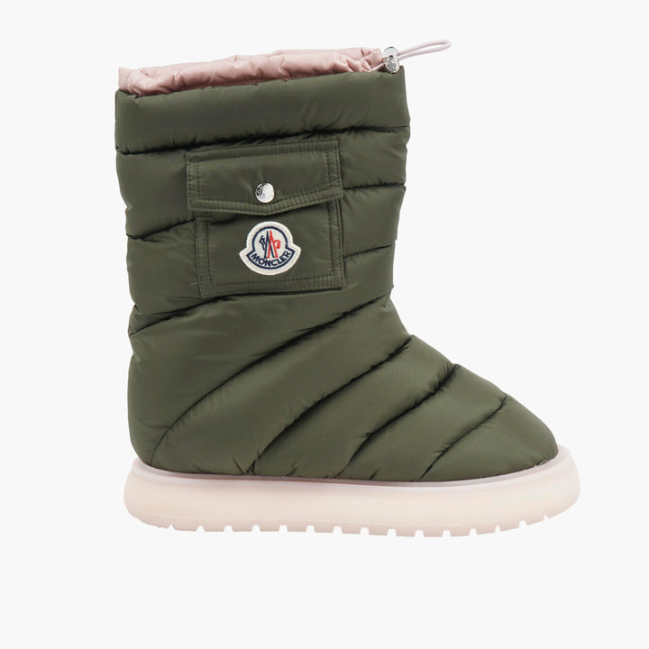 Moncler Green-Pink Quilted Boots