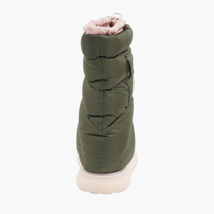 Moncler Green-Pink Quilted Boots