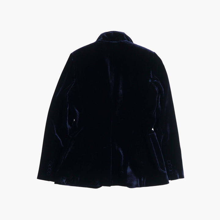 Blazer in velluto blu navy di Polo Ralph Lauren