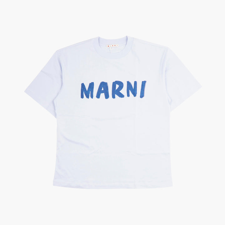 MARNI Lightblue-Blue Logo T-shirt
