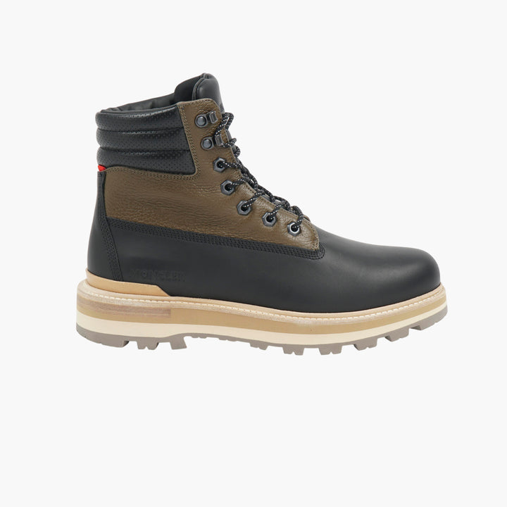MONCLER Black-Brown Leather Boots