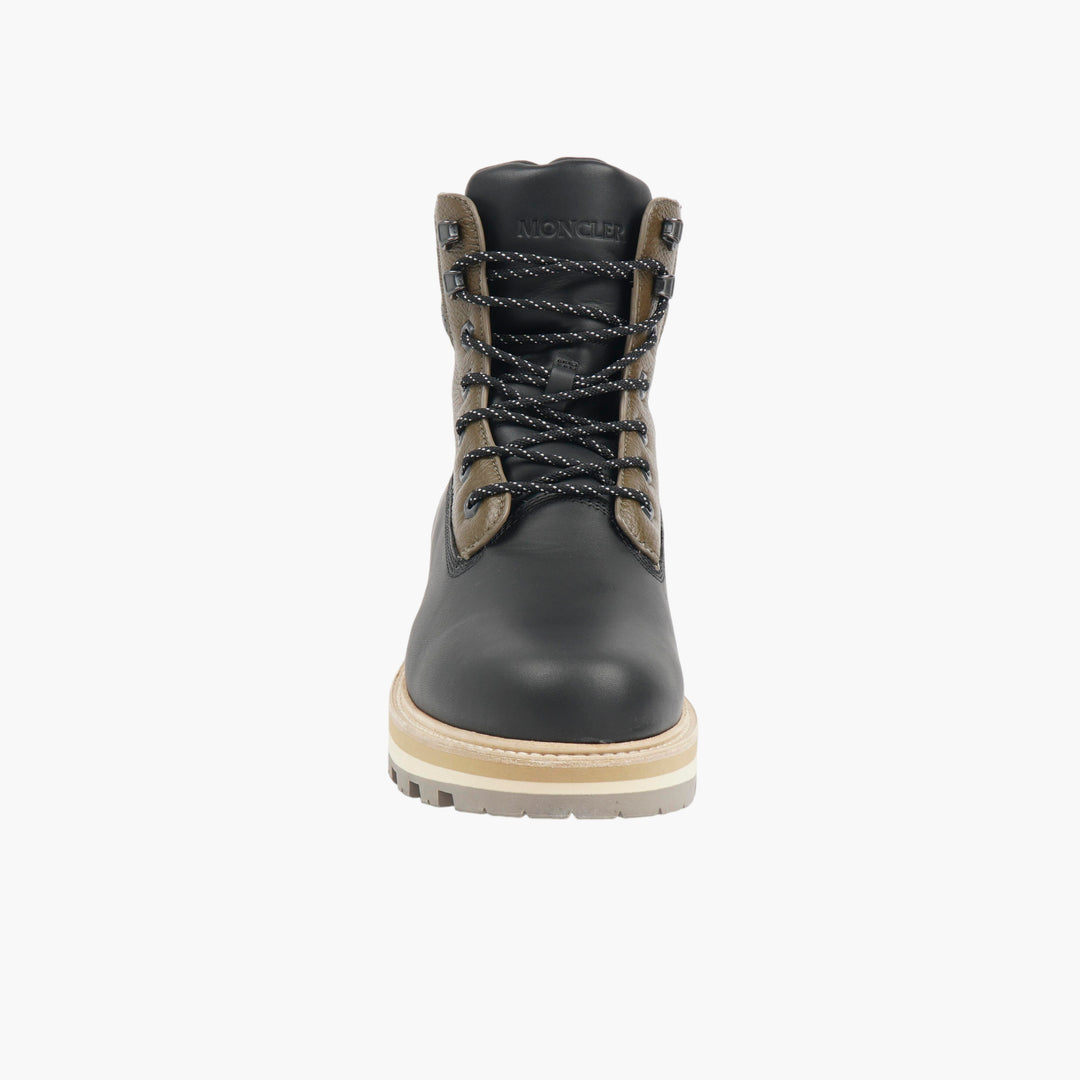 MONCLER Black-Brown Leather Boots